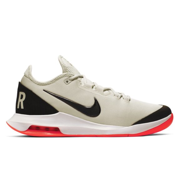 Nike Men's Sneakers in Cream and Black with Red Accents - Picture 1 of 9